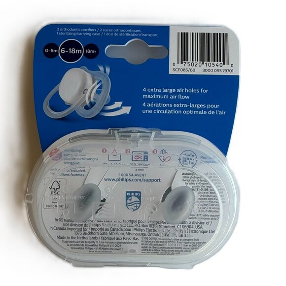 NIB Philips Avent Ultra Air Pacifier, 6-18 M - Picture 2 of 4